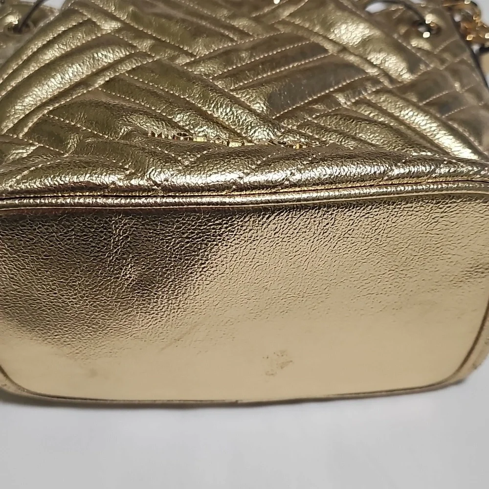 Michael Kors Metallic Gold Quilted Bag